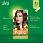 Nisha Cream Permanent Hair Color No Ammonia Cream Formula Permanent Fashion Highlights(60Gm+60Ml Each Pack) Dark Brown (Pack Of 3) - Fast UK Delivery - Image 4