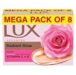 Lux Radiant Glow rose Vitamin C & E For Superior Glow Offer Pack of 8 x 150g - Fast UK Delivery - Image 2