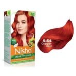 Nisha Cream Permanent Hair Color No Ammonia Cream Formula Permanent Fashion Highlights(60Gm+60Ml Each Pack) Copper Red (Pack Of 2) - Fast UK Delivery - Image 4