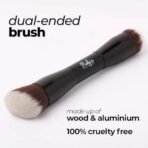 Ruby's Organics Dual Ended Makeup Brush for Face Makeup - Multipurpose brush for Foundation, Concealer, Blush and Compact for flawless finish, Blending and Powder Brush, Cruelty-free, Large Coverage Makeup Tool - Fast UK Delivery - Image 4