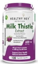 HealthyHey Nutrition Milk Thistle (Silymarin Marianum) - 600mg Extract - Support Liver Health - 120 Veg. Capsules - Fast UK Delivery - Image 2
