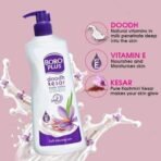 BoroPlus Doodh Kesar Body Lotion | Ayurvedic | 24 hrs Moisturisation | For Soft Glowing Skin | With Vitamin E |No Parabens|600ml - Fast UK Delivery - Image 3