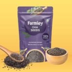 Farmley Edible Seeds Combo 800 g | Chia Seeds + Sunflower Seeds + Pumpkin Seeds + Flax Seeds | Superfood Mix for Healthy Eating | Rich in Protein & Fiber (200g, each) - Fast UK Delivery - Image 3
