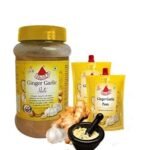 Bambino Ginger Garlic Paste 1400 Gms (1 Kg Jar + 200 Gms Standy Pouch Pack of 2 400 Gms) - Fast UK Delivery - Image 2
