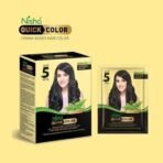 Nisha 5 Minutes Quick Hair Colour For Women & Men | Henna Based Hair Color | 100% Gray Coverage With No Ammonia- Black (Pack Of 3) - Fast UK Delivery - Image 3