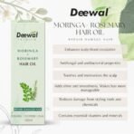 Deewal Moringa + Rosemary Hair Oil | Herbal Hair Oil for Repairing Damaged Hair | Hair Fall Control & Natural Hair Growth Extract | Vegan & Cold-Pressed | 100% Natural Formula - Fast UK Delivery - Image 3