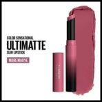 Maybelline New York Color Sensational Ultimatte Matte Lipstick, Non-Drying, Intense Color Pigment, More Mauve, Purple Mauve Pink, 0.06 oz - Fast UK Delivery - Image 3