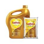 Saffola Gold Refined Cooking oil | Blended of Rice Bran & Sunflower oil | 5 Litre Jar + Free 1 Litre Pouch - Fast UK Delivery - Image 2