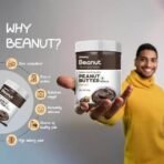 Beanut Dark Chocolate Creamy Peanut Butter 1kg | 18gm Protein | 100% Vegan Peanut Butter, 100% Pure Roasted Peanut | High in Protein Spread, Gluten & Cholesterol Free, Nut Butter - Fast UK Delivery - Image 5