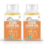 DR. MOREPEN COD Liver Oil Capsules Omega 3, Natural EPA & DHA | UltraPure & Finest COD Fish 200 Softgels (Pack of 2) - Fast UK Delivery - Image 2