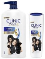 Clinic Plus Strong & Long Protein Shampoo 1 l, With Milk Proteins & Multivitamins for Strong, Healthy and Long Hair - Hair Growth Shampoo for Women & Clinic Plus Strong & Long Health Shampoo 355 ml - Fast UK Delivery - Image 2