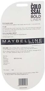 Maybelline New York Colossal Kajal, Black, 0.35g And New York Colossal Bold Eyeliner, Black, 3g And New York Volume Express Colossal Mascara, Washable, Glam Black, 10.7ml Matte Finish - Fast UK Delivery - Image 6