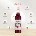 Monin Strawberry Flavored Syrup, Red, Large, 1000 ml (1048704) - Fast UK Delivery - Image 6
