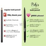 RUBY's ORGANICS Kohl Eyeliner- Black, Kajal with In-Built Smudger for Smokey-Eye, Extra Smooth & Blendable, Long-Wearing Matte Finish, Organic Eye Makeup, Cruelty-Free & Vegan, 0.35 Gm,Pencil - Fast UK Delivery - Image 4