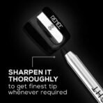 RENEE Midnight Kohl Kajal Pencil - Waterproof, Smudgeproof With Sharpener - 24 Hours Long Stay - Darkest Black - One Swipe Application - Vitamin E, Olive Oil and Castor Oil - 1.5 Gm, Matte Finish - Fast UK Delivery - Image 7