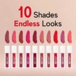 Recode Silky Matte Liquid Lipstick Combo - Smudge-Proof,Transfer-Proof,Long Lasting,Infused with Rosehip & Shea Butter- Perfect for Gifting, Wedding, Special Occasions, Travel Pack of 10 - Fast UK Delivery - Image 4