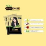 Nisha Quick Hair Color, 5 Minute Hair Color for Women & Men, Ammonia Free Henna Based Hair Colour, 100% Gray Coverage, Black Hair Dye, Natural Black Hair Color (10g Pack of 10) - Fast UK Delivery - Image 5