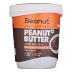 Beanut High Protein Dark Chocolate Peanut Butter Crunchy - 1kg Jar, 100% Pure Roasted peanuts, Gluten & Cholesterol Free, Vegan, High in Protein, Nut Butter, Peanut Butter - Fast UK Delivery - Image 2