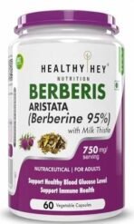 HealthyHey Nutrition Berberis Berberine 95% with Milk Thistle Vegetable Capsules, 60 Count - Fast UK Delivery - Image 2