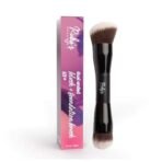 Ruby's Organics Dual Ended Makeup Brush for Face Makeup - Multipurpose brush for Foundation, Concealer, Blush and Compact for flawless finish, Blending and Powder Brush, Cruelty-free, Large Coverage Makeup Tool - Fast UK Delivery
