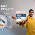 Beanut Creamy Peanut Butter Creamy - 340gm,100% Pure Roasted peanuts,NON-GMO Gluten & Cholesterol Free, Vegan, High in Protein, Nut Butter, Peanut Butter - Fast UK Delivery - Image 5
