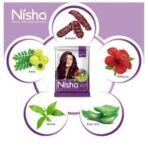 Nisha Natural Henna Based Hair Colour, Burgundy Red, Herbal Care with Silky & Shiny Soft Hair Formula pack of 10pc - Fast UK Delivery - Image 5