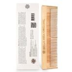 Bella Vita Organic Neem Wooden Comb Dual Teeth for Tangle Free Curls, Healthy Scalp, Hair Growth, Hairfall & Dandruff Control for Men & Women Medium - Fast UK Delivery - Image 6