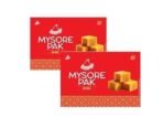 Bambino Soft Ghee Mysore Pak 400 Gms I Each 200 Gms X Pack of 2 Melts in Mouth | Healthy and Delicious Sweets Indian Mithai For Gifts Pack And Any Occasion. - Fast UK Delivery - Image 2
