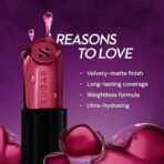 SUGAR Cosmetics Glide Peptide Serum Lipstick with Hyaluronic Acid & Vitamin E | Velvet Matte Finish | Long Lasting & Pigmented | 1 Swipe Full Coverage (06 Moscow Mulberry, 4.2gm) - Fast UK Delivery - Image 3