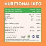 Nutrabud Vitamin D3 K2 Supplement - 120 Veg Tablets - Plant Based Vitamin D3 from Vegetarian Lichen & K2 as MK7 for Men, Women (Tablet, 120 Count (Pack of 1)) - Fast UK Delivery - Image 3