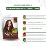 Nisha Natural Henna Powder For Hair Colour, 3.0 Dark Brown Hair Color, Herbal Conditioning Hair Dye for Silky & Shiny Soft Hair Colour for Men & Women - Fast UK Delivery - Image 6