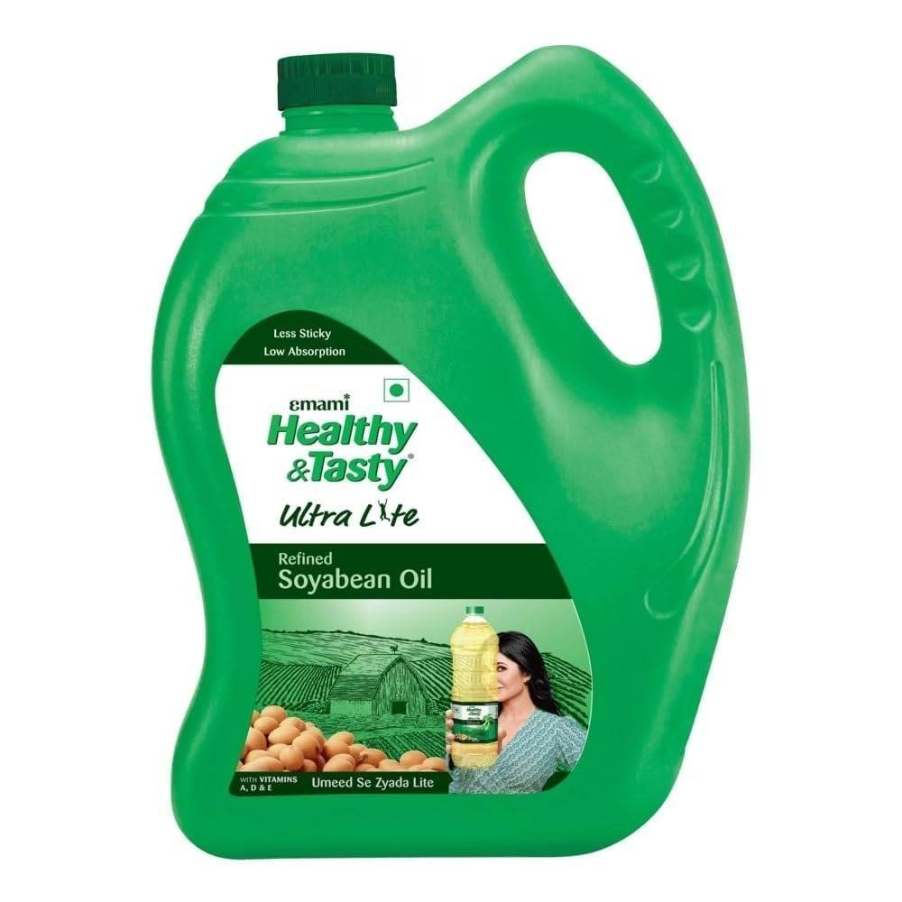 uk51-X0ZYlxgL-1-1.jpg Emami Healthy & Tasty Ultra Lite Refined Soyabean Oil 4.12kg Jar - Fast UK Delivery - Image 1