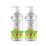 Mamaearth Aloe Vera Gel with Pure Aloe Vera & Vitamin E for Skin and Hair | Hydrates Skin | Soothes Irritated Skin - 300 ml (Pack of 2) - Fast UK Delivery