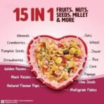 Saffola Muesli Berry Crunch with Flavour Pops, 185 gm | 15 in 1 Fruit and Nuts, Seeds, Millet & more | Cereals for breakfast rich in wholegrain, protein, fibre - Fast UK Delivery - Image 5