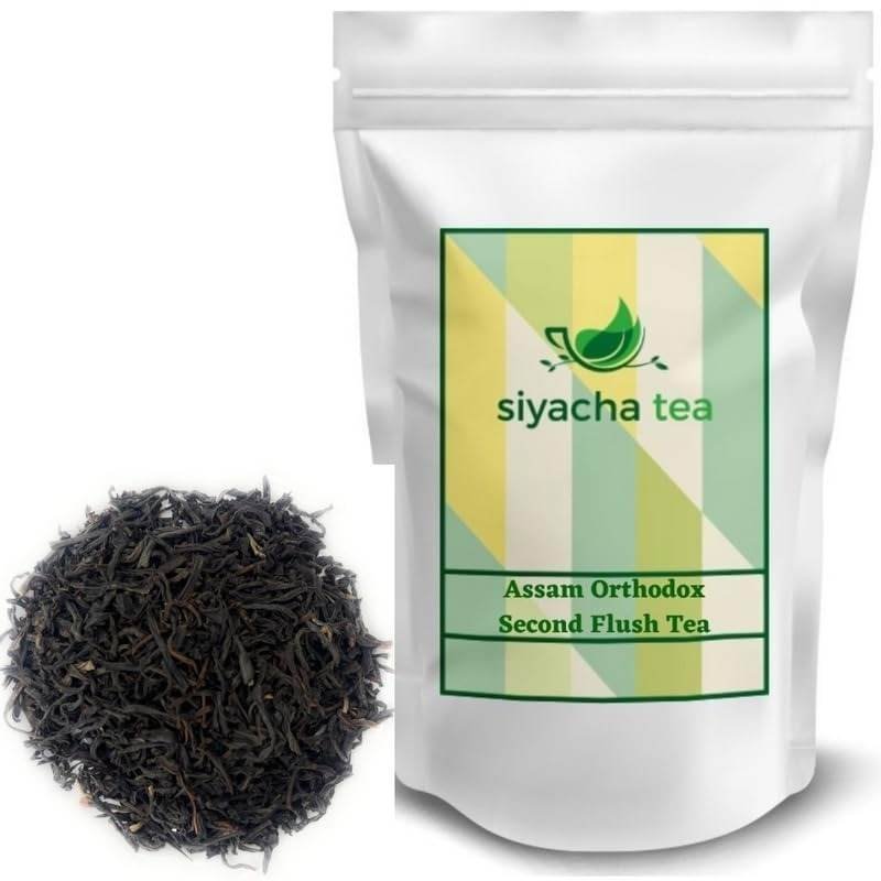 uk5106JWsGxCL-1-1.jpg Siyacha Tea Assam Black Tea|100g|Second Flush Orthodox Chai Patti|Herbal Loose Leaves with Tippy Golden Flowery Orange Pekoe| Healthy Fresh Beverage| - Fast UK Delivery - Image 1
