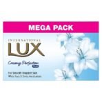 LUX International Creamy Perfection Plus Soap 500 g (4 x 125 g), For Smooth Fragrant Skin with White Rose And Swiss Moisturizer bathing Soap | For Glowing Skin | - Fast UK Delivery