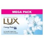 LUX International Creamy Perfection Plus Soap 500 g (4 x 125 g), For Smooth Fragrant Skin with White Rose And Swiss Moisturizer bathing Soap | For Glowing Skin | - Fast UK Delivery
