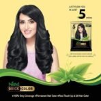 Nisha Quick Hair Color, 5 Minute Hair Color for Women & Men, Ammonia Free Henna Based Hair Colour, 100% Gray Coverage, Black Hair Dye, Natural Black Hair Color (10g Pack of 10) - Fast UK Delivery - Image 6