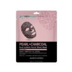 Mirabelle Pearl Charcoal Facial Serum Sheet Mask (Pack of 1), 25ml - Fast UK Delivery