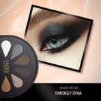 FACESCANADA 6 in 1 Eyeshadow Palette - Smokey Diva 03, 6g | Olive Butter & Macadamia Oil | Vibrant Colors | Highly Pigmented | Easily Blendable | Silky Satin Texture | No Crease | Cruelty-Free - Fast UK Delivery - Image 4