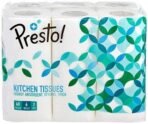 Beco Reusable Kitchen Towel Roll (20 Sheets) Natural & Organic Cleaning Bamboo Cloth Ecofriendly and Biodegradable and Presto! 2 Ply Kitchen Tissue/Towel Paper Roll - 6 Rolls (60 Pulls Per Roll) - Fast UK Delivery - Image 6