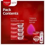 Colgate Visible White Toothpaste with Makeup Applicator Sponge, Teeth Whitening Starts in 1 week - 400gm (4x100g) (Combo Pack Offer) - Fast UK Delivery - Image 6