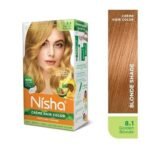 Nisha Cream Hair Color Golden Blonde, Permanent Hair Colour for Women Men, Ultra Soft Deep Shine, 100% Grey Coverage, 8.1 Golden Blonde Hair Colour 120gm Pack of 2 - Fast UK Delivery - Image 3