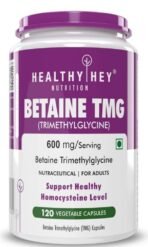 HealthyHey Nutrition Betaine Trimethylglycine (TMG) - 120 Veg. Capsules - Fast UK Delivery