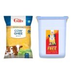 Gits Cow Ghee 1L Pouch with Free Container - Fast UK Delivery