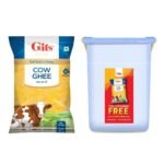 Gits Cow Ghee 1L Pouch with Free Container - Fast UK Delivery