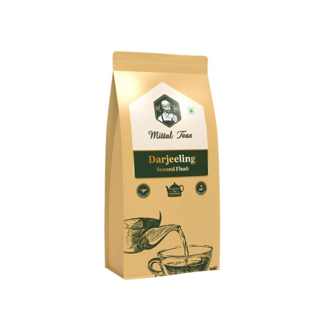 uk511QYQ30ZL-1.jpg Mittal Teas Darjeeling Second Flush Black Tea, 100% Organic, Early Summer Leaves, Mild Fruity Flavour, 100g - Fast UK Delivery - Image 1