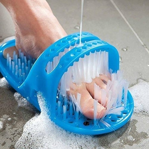 uk511T9YRvFgL-1-1.jpg Xtore Foot cleaning shower slipper | FOOT cleaner with suction cups | cleaner | Pumice stone for pedicure - (1 Slipper) - Fast UK Delivery - Image 1