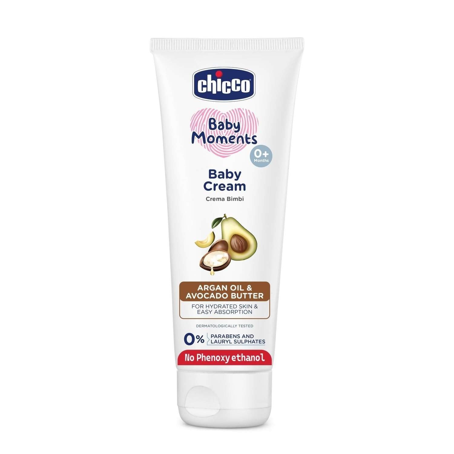 uk511ZBZdxfzL-1.jpg Chicco Baby Moments Baby Cream for Babies with Argan Oil & Avocado Butter, 200g| Natural Ingredients for Hydrated Skin | Dermatologically Tested | Phenoxyethanol, Parabens & Lauryl sulphates free - Fast UK Delivery - Image 1