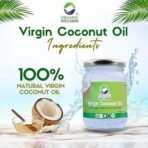 Organic Wellness Virgin Coconut Oil 250ml Bottle I Pure for Baby Massage I Coconut Oil for Hair and Skin I Paraben and Sulphate Free - Fast UK Delivery - Image 3